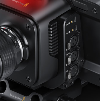 Professional connections on a Blackmagic Studio Camera 4K Pro